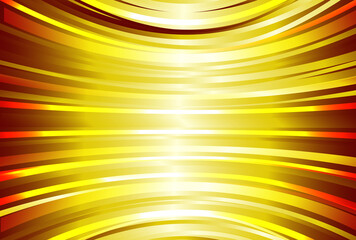 Abstract Red White and Yellow Curved Stripes Background Illustration