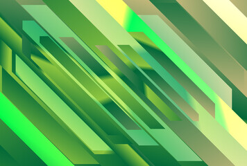 Modern Green Yellow and Brown Diagonal Shapes Background Vector Art