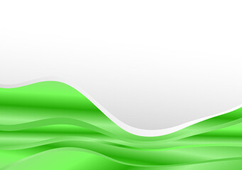 Fototapeta na wymiar Neon Green Wave Background with Space for Your Text Vector