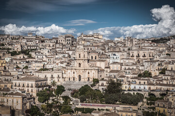 Wonderful View of Modica City Centre, Ragusa, Sicily, Italy, Europe, World Heritage Site