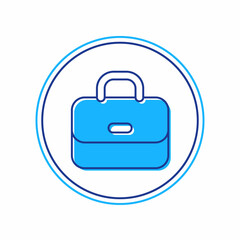 Filled outline Briefcase icon isolated on white background. Business case sign. Business portfolio. Vector