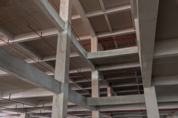 Indoor large concrete column structure