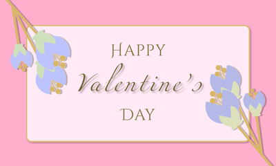 card with pink flowers