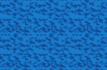 Plastic constructor game seamless pattern. Vector toy brick texture background. Perspective flat design for paper or fabric print.