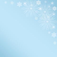 Fototapeta na wymiar white beautiful snowflakes on a blue background