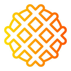 Fototapeta premium waffle gradient icon