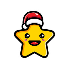 cute star design is celebrating christmas