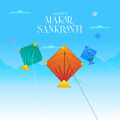 Children fly kites for the holiday Makar Sankranti Hindu harvest festival
