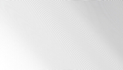 Fototapeta na wymiar Wave textures white background. Abstract modern grey waves and lines pattern template. Vector stripes illustration.