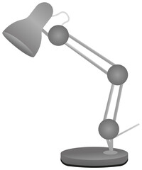 Vector insulated desk lamp for home and office. Portable table lamp.