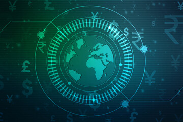 Money transfer. Global Currency. Stock Exchange, Financial Background,Stock market concept	