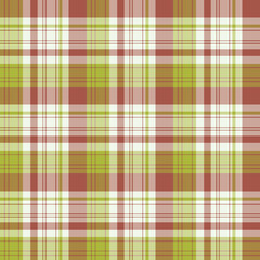 Seamless pattern in glorious green and red-brown colors for plaid, fabric, textile, clothes, tablecloth and other things. Vector image.