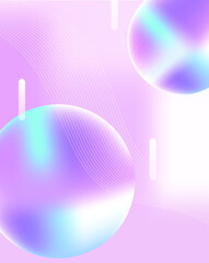 Abstract background, bubble gum, geometric shapes, pink color, colorful balloons