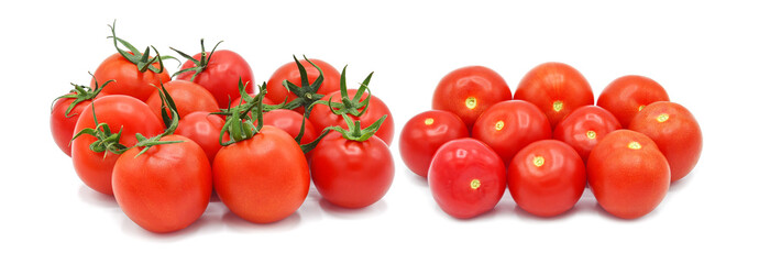 Whole tomato isolated on white background