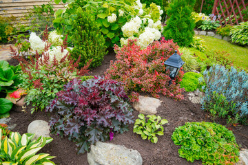 Example of landscape design in the garden