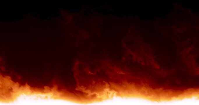 A computer animation of red flame