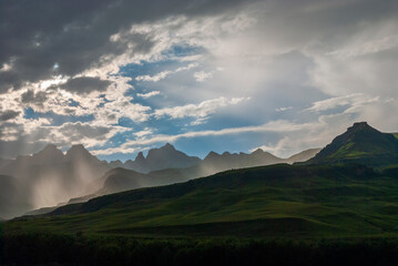 Fototapeta premium clouds over the mountains