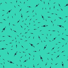 Black Fishing float icon isolated seamless pattern on green background. Fishing tackle. Vector