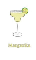 Margarita drink graphic vector