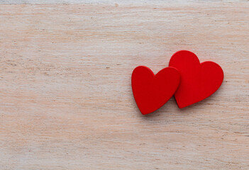 Valentines Day greeting card with heart.