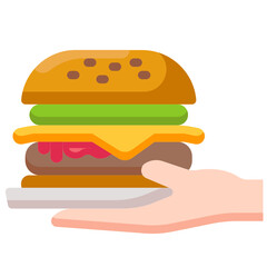 hamburger flat icon