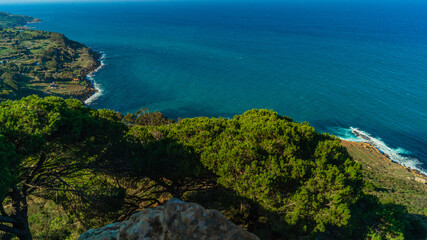 Naklejka premium view of the coast of island