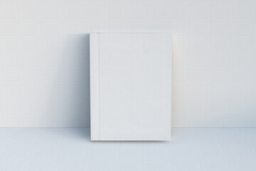 3D render. Mockup of a blank hardcover book for design presentation.