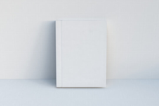 3D render. Mockup of a blank hardcover book for design presentation.