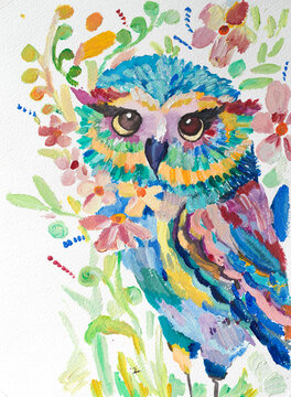 Drawing, Portrait of an Owl