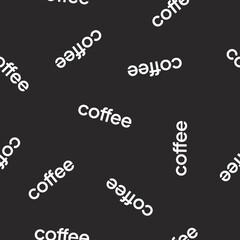 Coffee Pattern. Vector seamless black and white pattern 