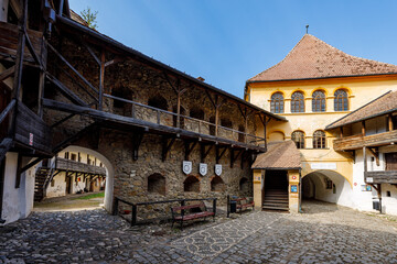 Obraz premium The castle church of Prejmer in Romania