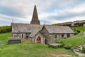 church on the Cornish coast