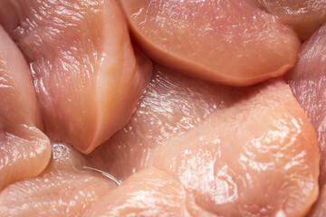 raw chicken breast fillet background closeup