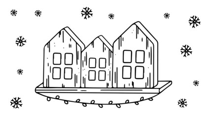 Christmas illustration vector icon set