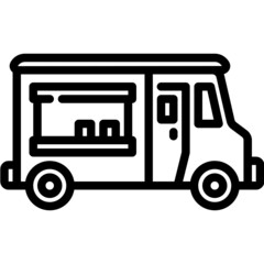 food truck line icon