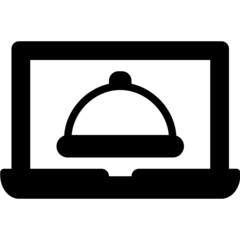 food delivery solid line icon