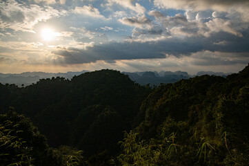 sunrise over the mountains