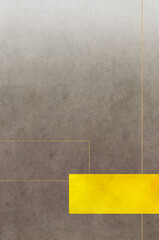 Fototapeta premium Luxury modern geometric background. Stack of Japanese paper material layer with gold lines. 