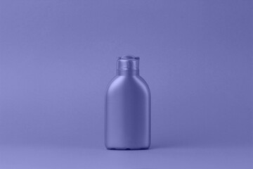 color of the Year 2022. Trendy gradient colors palette. Plastic container for cream, lotion.