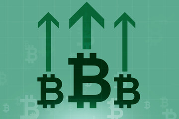 2d rendering bitcoin sign concept
