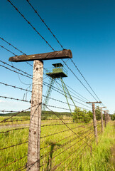 The Iron Curtain at Czech - Austrian borders, south Moravia. The Iron Curtain Trail. The EuroVelo 13