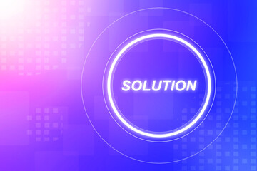 2D illustration Solution text concept
