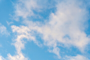 Soft focused to clouds in blue sky