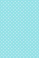明るい空色と白いドットのレトロかわいい背景　縦