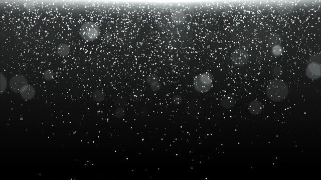 Abstract glowing silver dust particles endless animation. Glitter luxury premium seamless loop background. Flowing digital particles. Christmas background design. Motion graphic