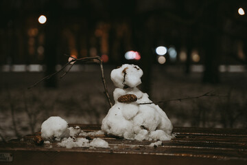 snowman in the snow