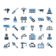 Construction icon set