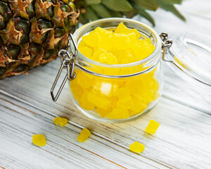 Sweet pineapple succade cubes