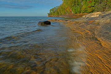 Autumn andscape of Miner's Beach, Lake Superior, Pictured Rocks National Lakeshore, Michigan's Upper Peninsula, USA