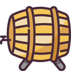 barrel line icon